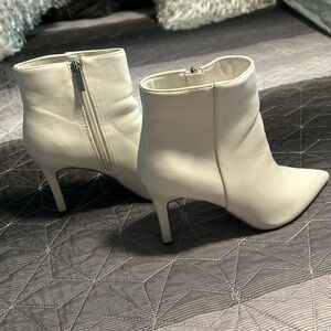 White Forever 21 stiletto booties